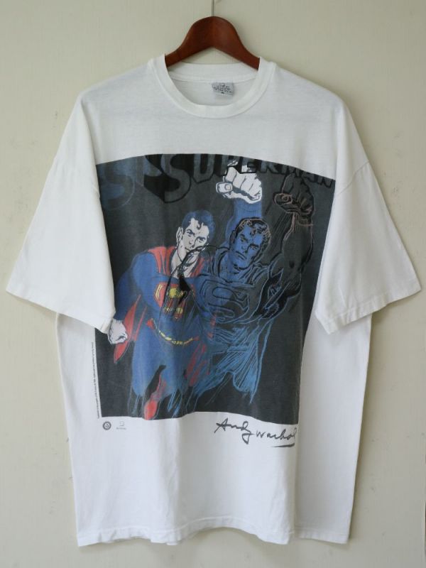 レア! USA製 80s 90s 当時物 ANDY WARHOL アンディ ウォーホル ビンテージ superman スーパーマン Tシャツ  コピーライト 正規品 オリジナル