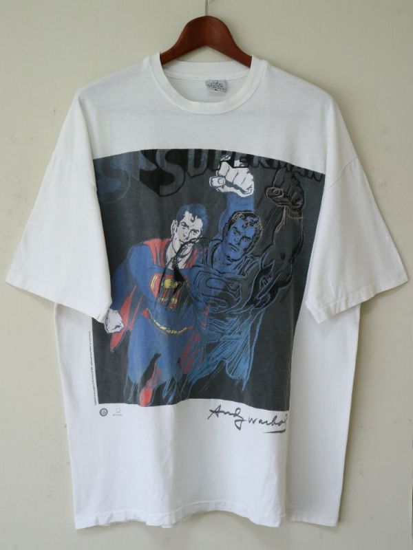 激レア 90s Andy Warhol SUPERMAN Tシャツ XL-