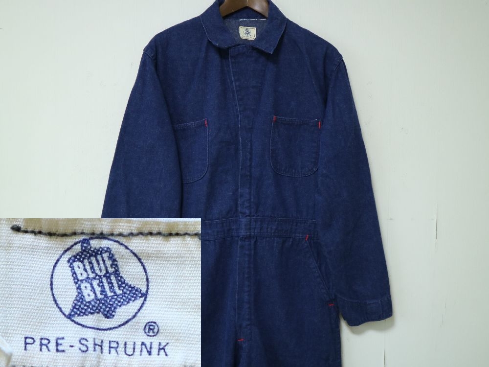 新品 60s〜 Wrangler ブルーベル ビンテージ デニム カバーオール