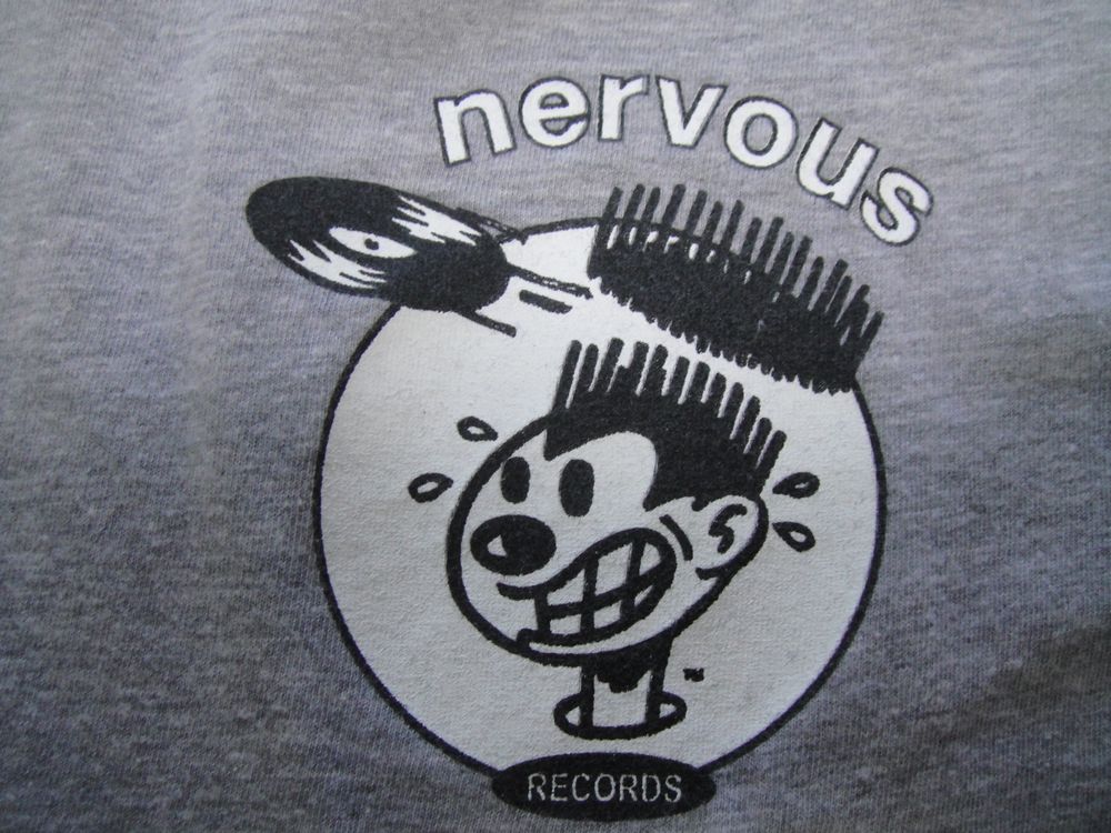 Early 90S Nervous Records New York ナーバス レコード ビンテージ Tシャツ (検索 ヒップホップ ハウス  Black Moon Junior Vasquez Kenny Dope