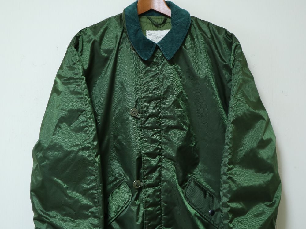 1978年 米海軍 実物 U.S.NAVY EXTREME COLD WEATHER IMPERMEABLE USN デッキ ジャケット LARGE  ( 検索 米軍 ミリタリー ビンテージ