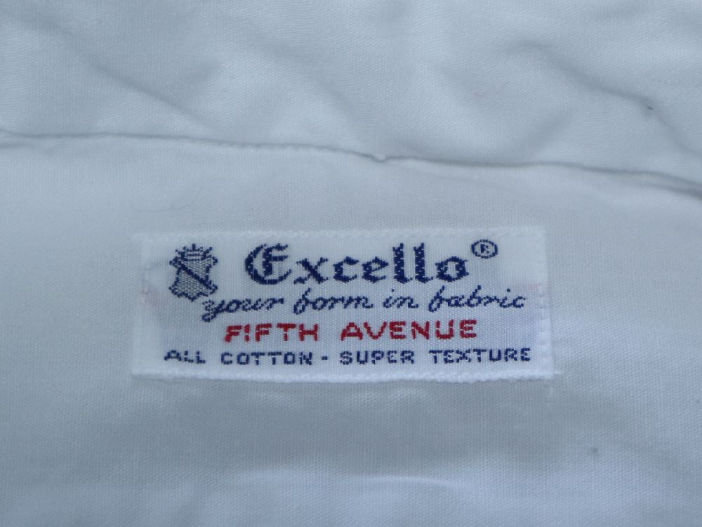 1950S デッドストック -ワンウオッシュ- Excello ダブルカフス ドレス シャツ マチ付 白 ホワイト 15-34 UNION MADE  | Gallant-doo 古着 セレクトショップ