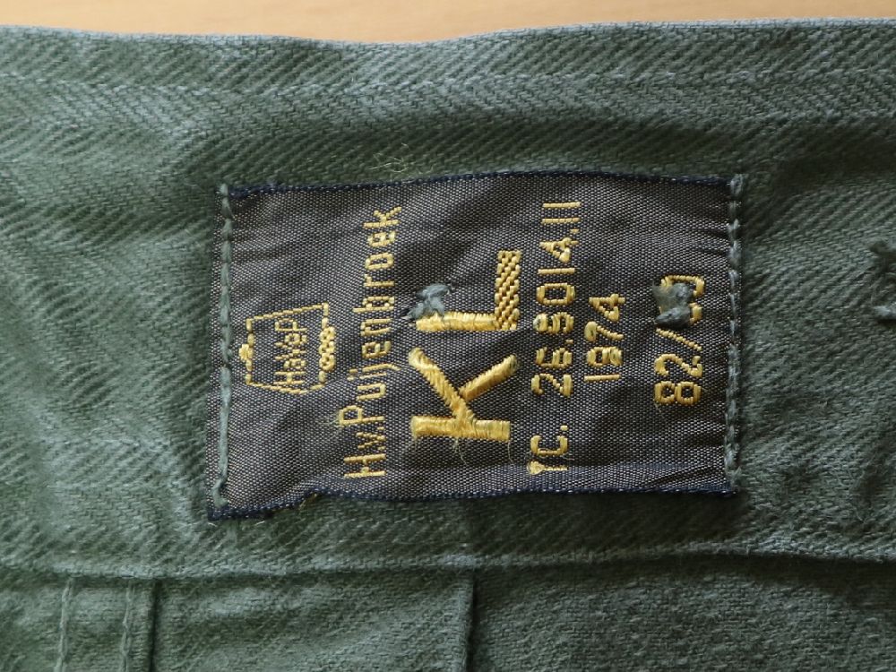 ベトナム ERA 1974年 オランダ軍 HBT ヘリンボーン ツイル ビンテージ カーゴ パンツ