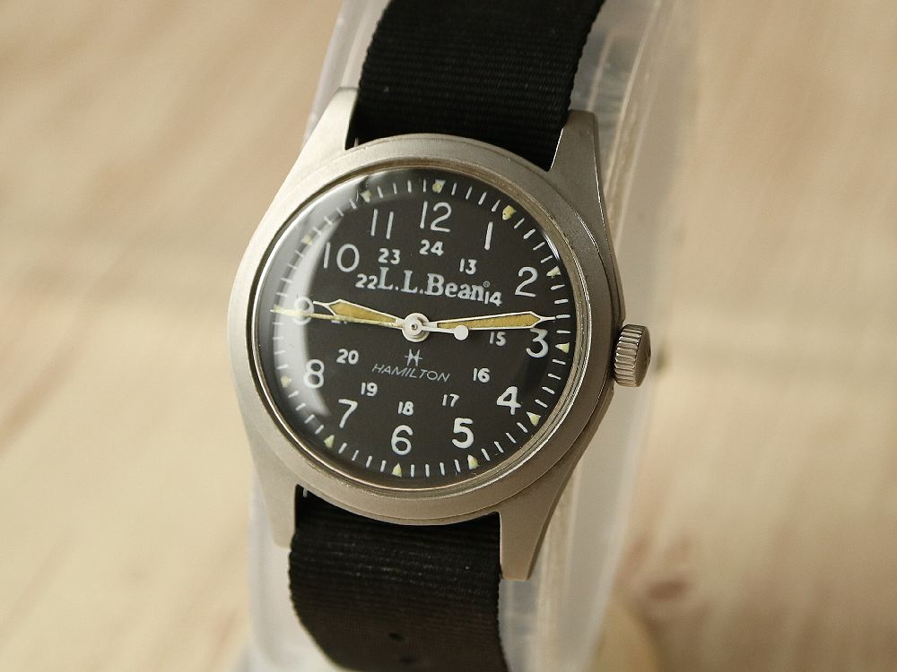 VINTAGE HAMILTON L.L.BEAN MILITARY STYLE HAND WINDING WATCH