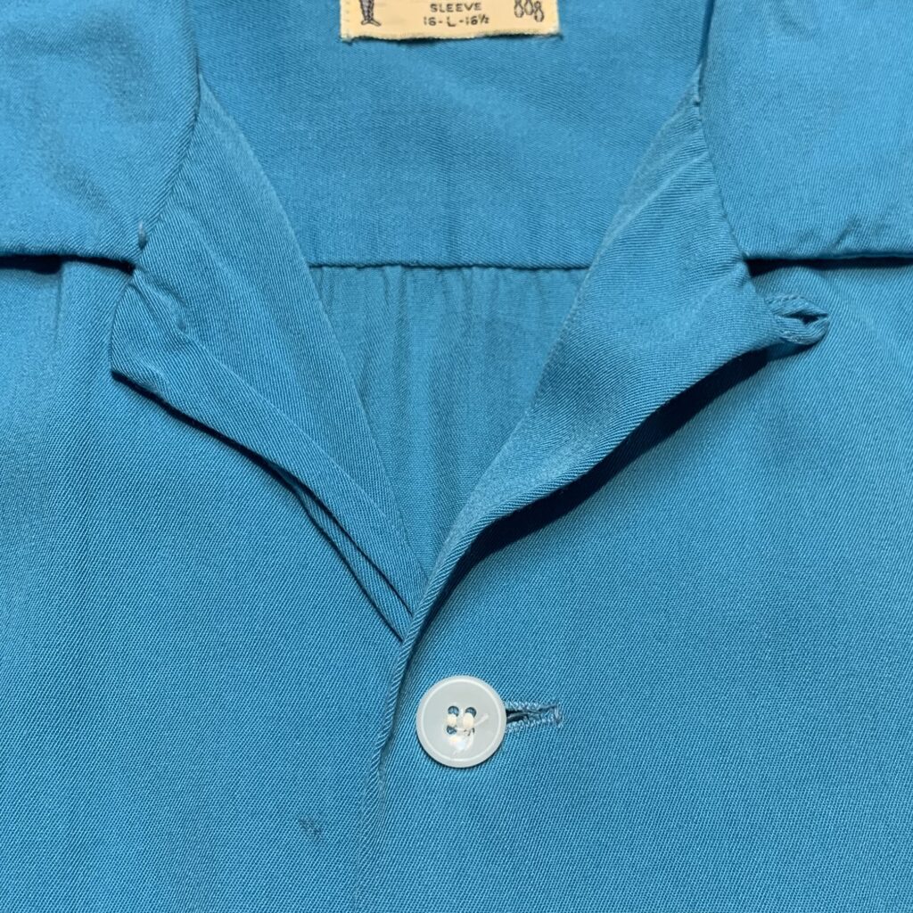 ペパーミント ! 50s HILTON チェーンステッチ 刺繍 ビンテージ レーヨン ボーリング シャツ USA製 US- L //