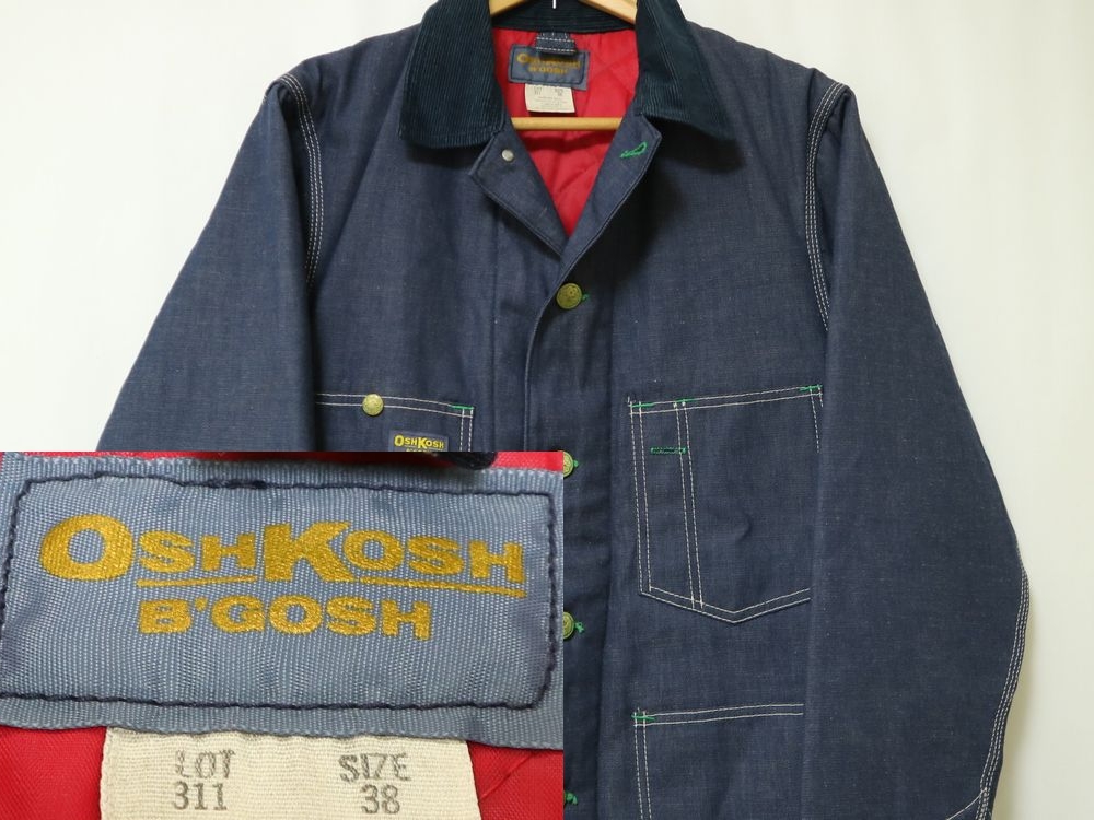 70s OSHKOSH 311 カバーオール 濃紺 USA製 オシュコシュ-