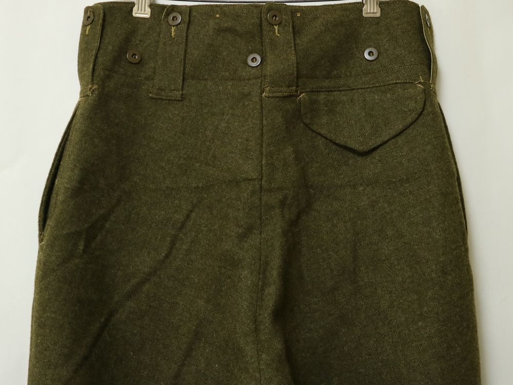 メタル ドーナツボタン! 1952年 カナダ軍 TROUSERS BATTLEDRESS 50s ビンテージ ウール バトル ドレス トラウザーズ  パンツsize 3 *