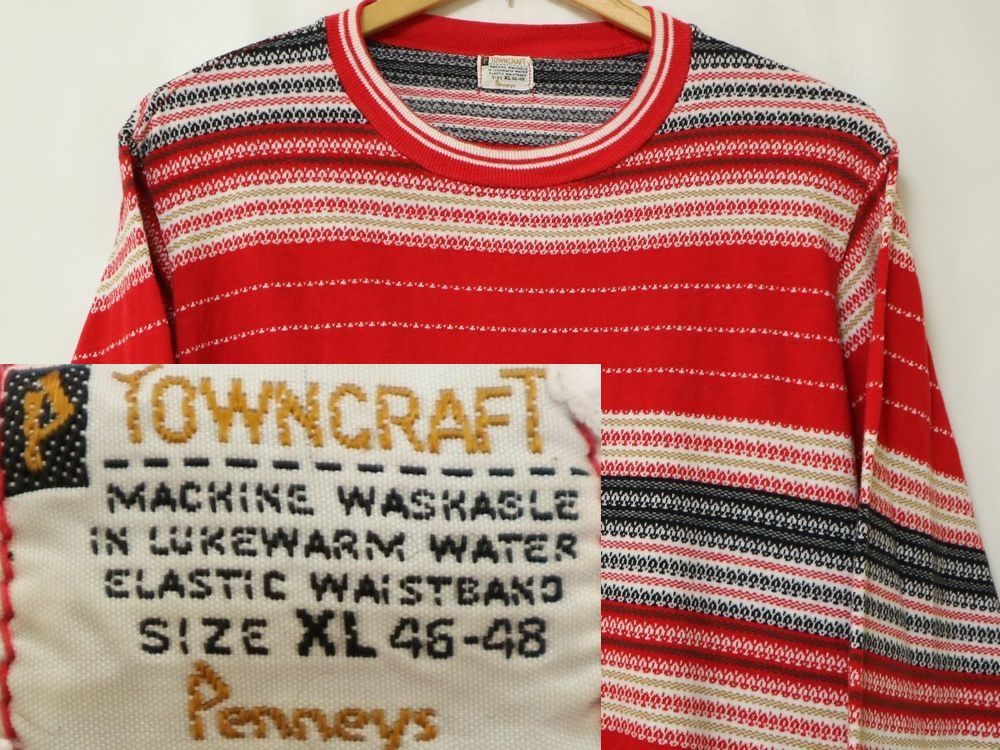 60年代 Penney's Towncraft 激レア ジャガード ロンT-