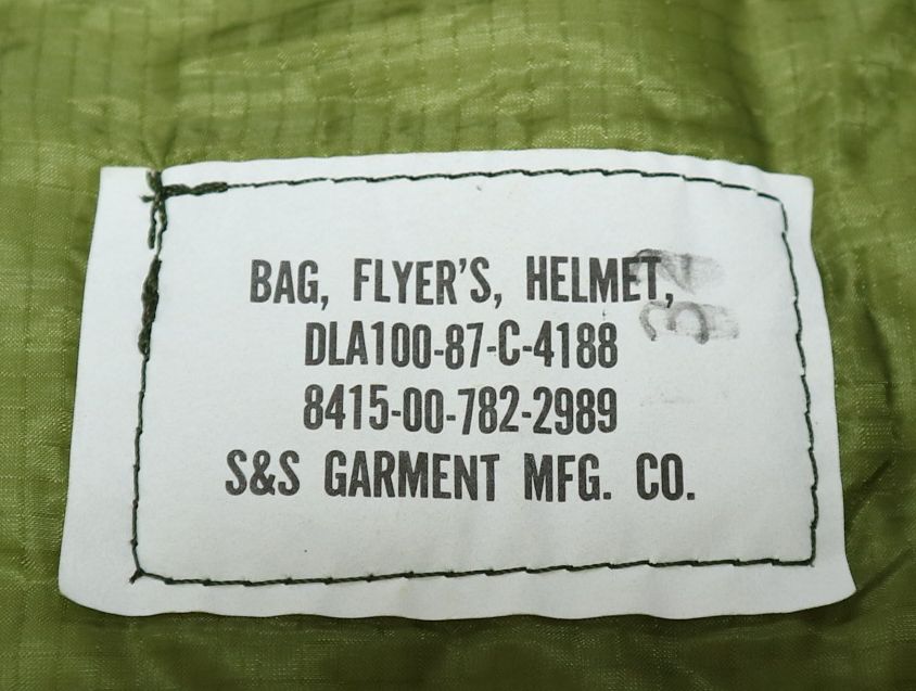 デッドストック 1987年 ビンテージ 米軍 実物 ヘルメットバッグ