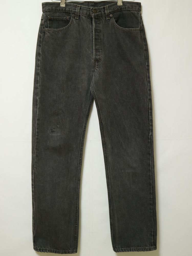 先染め ブラック ! 1990年 USA製 ビンテージ リーバイス Levis 501 デニム パンツ ジーンズ 黒 W33 オリジナル  501-0658 653