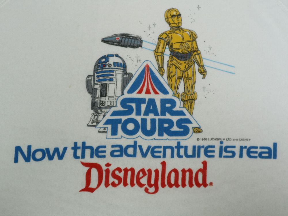 稀少 レア 1986年 USA製 80s STAR TOURS ビンテージ スウェット Star Wars Lucasfilm ディズニー  スターウォーズ スターツアーズ *