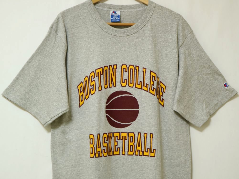 デッドストック 90s USA製 チャンピオン BOSTON COLLEGE BASKETBALL ボストン大学 ビンテージ カレッジ 3段