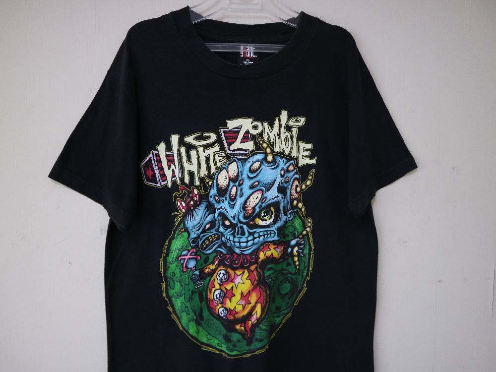 正規品 giant 1997年 White Zombie ビンテージ Tシャツ ホワイト ゾンビ Rob Zombie //