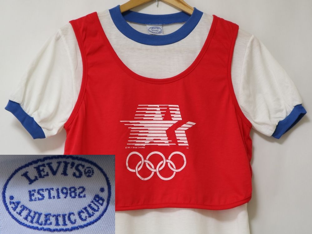 稀少 デッドストック ! 80s Levis リーバイス OLYMPIC ロサンゼルス オリンピック ロス五輪 ビンテージ Tシャツ US- S //