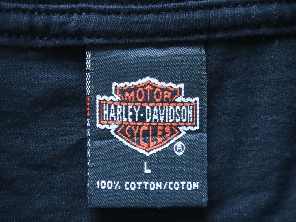 レア! 1937年 ピクチャープリント USA製 1998年 ハーレー ダビッドソン Harley Davidson ビンテージ Tシャツ ブラック  黒 L //