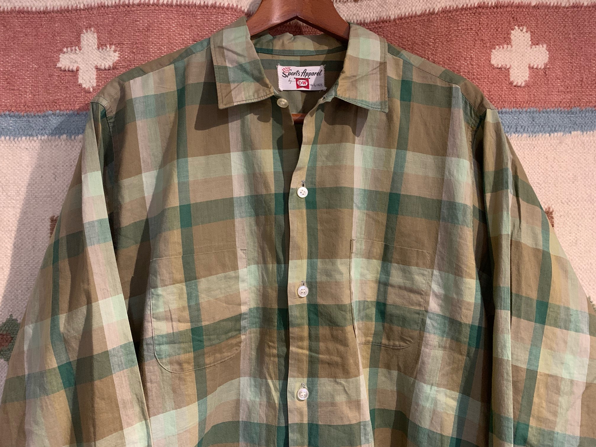 古着【 PENDLETON】 好配色 50s ウール チェックシャツ USA製