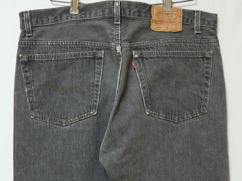 先染め ブラック ! 90s USA製 ビンテージ リーバイス Levis 501 デニム パンツ ジーンズ 黒 W38 アメリカ製 オリジナル  米国製 //