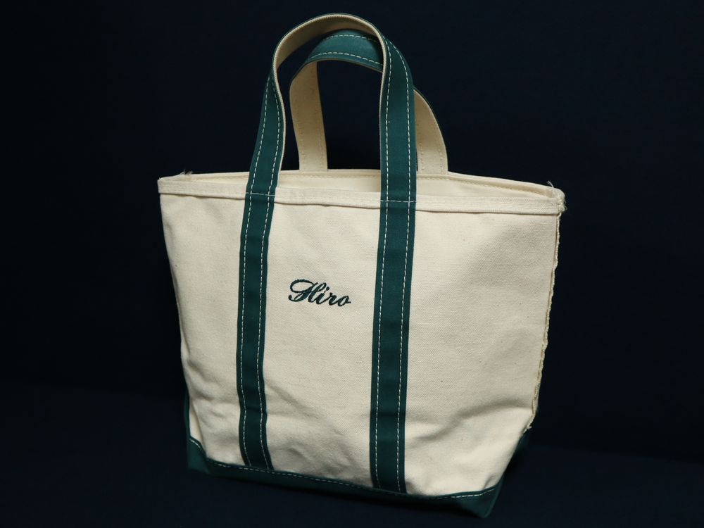 ジップ付 デッドストック？ 80s 90s USA製 L.L.Bean BOAT AND TOTE ビンテージ LLビーン キャンバス トートバッグ  グリーン //