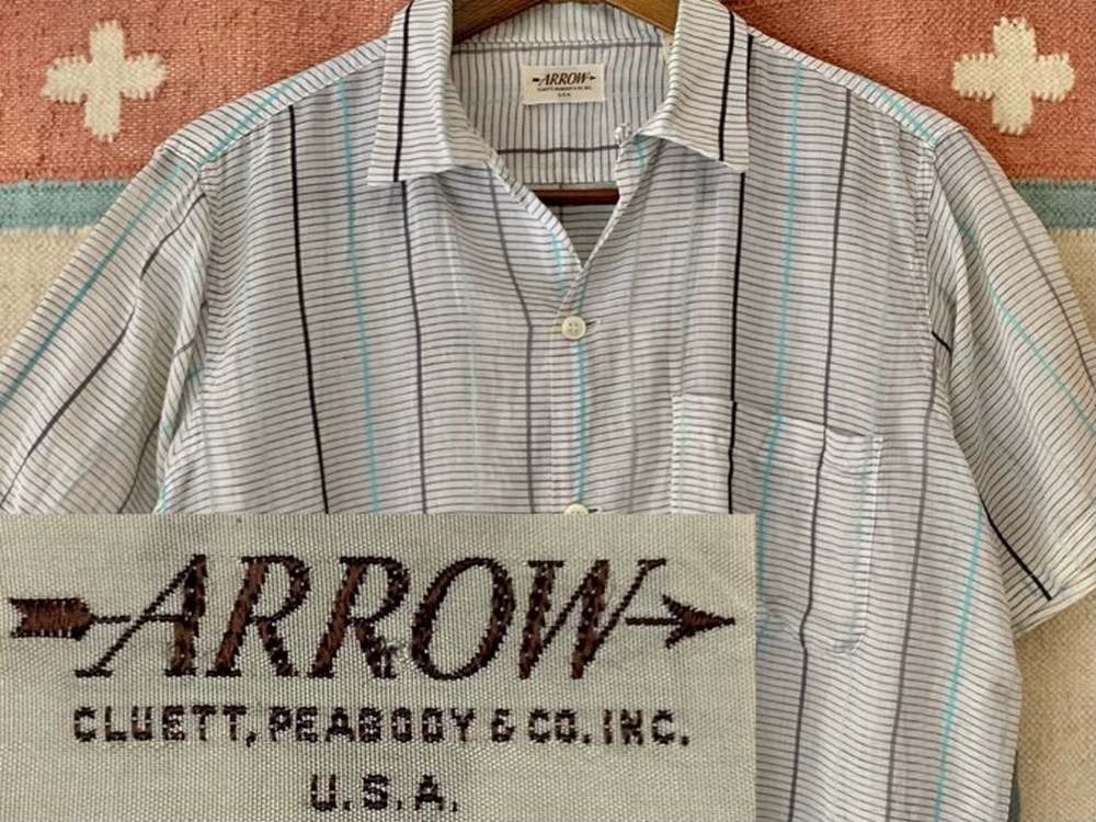 低価格で大人気の アロー arrow USA製 60s ビンテージ シャツ オープン ...