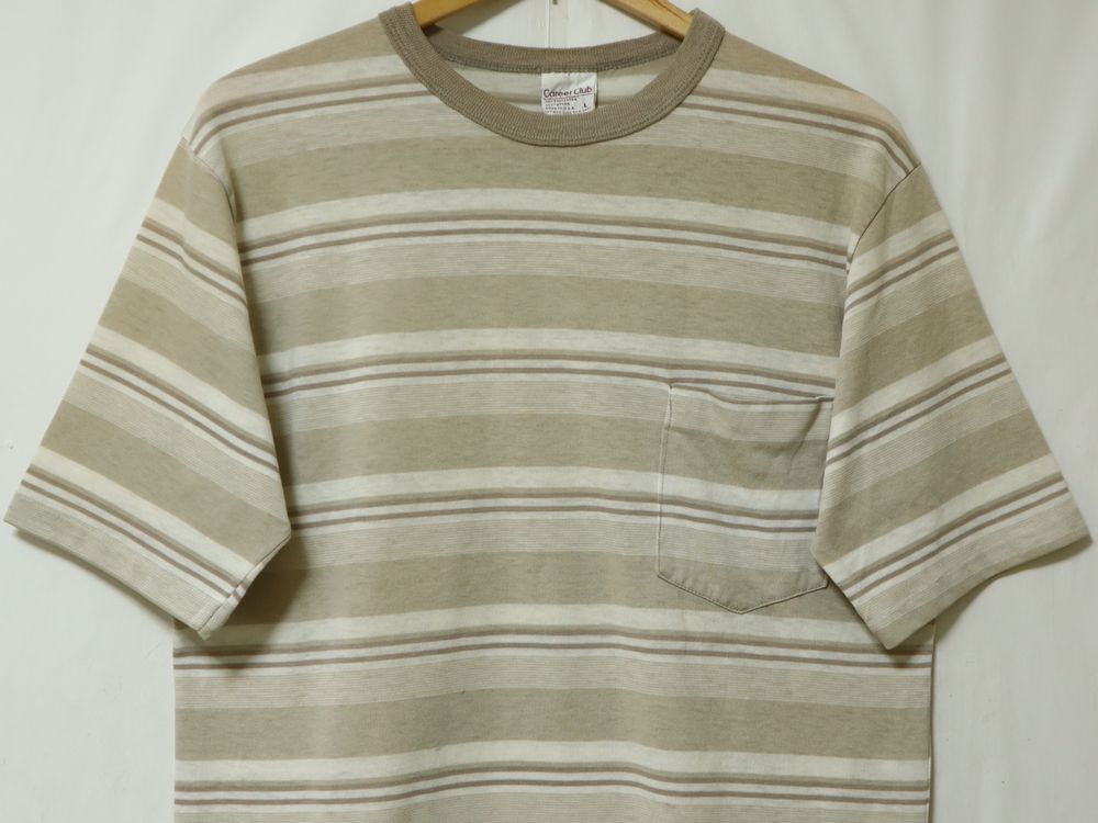 【1980s】ビンテージ　USA製　マルチボーダー　Tシャツ　カットソー