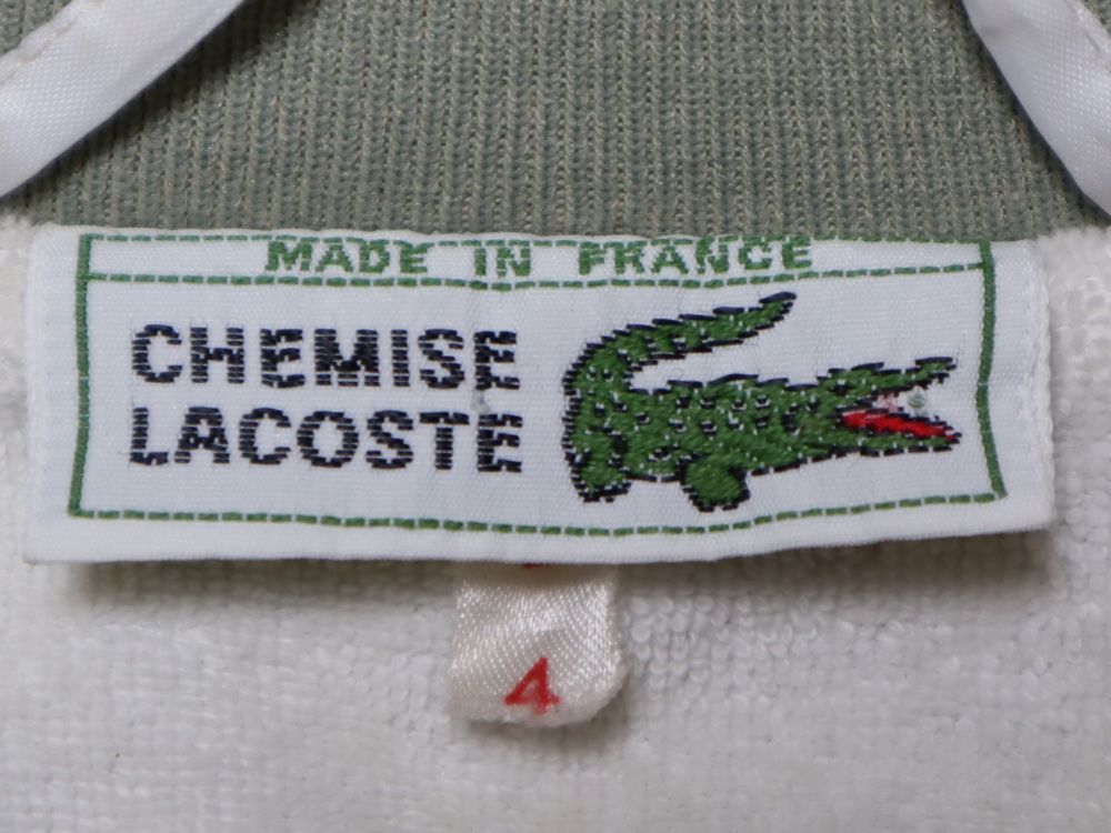 80s MADE IN FRANCE LACOSTE ビンテージ フレンチ ラコステ ストライプ柄 ジップ ナイロン ジャケット サイズ 4  フランス製 //