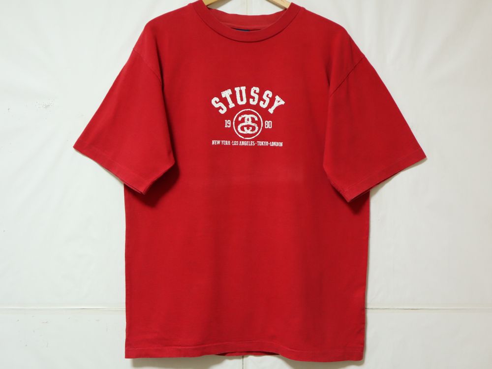 92's  OLD STUSSY REDTAB SHIRTオールドステューシーヒューマンメイド